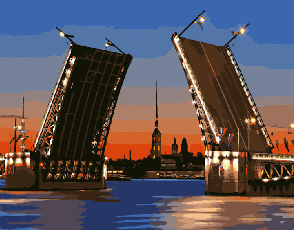 Картина по номерам ВанГогВоМне ZX 20035 Развод мостов 40х50 см