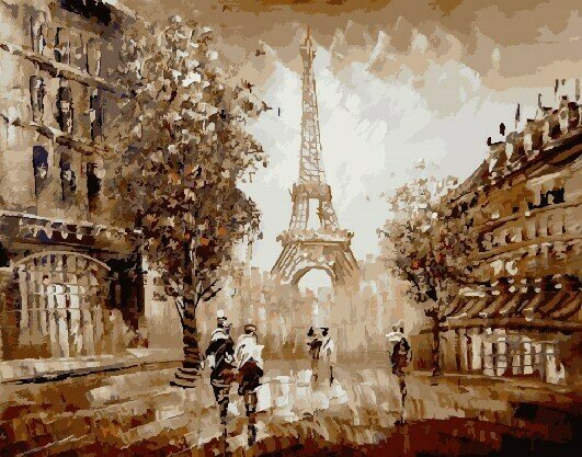 Картина по номерам ВанГогВоМне ZX 21695 Прогулки по Парижу 40х50 см