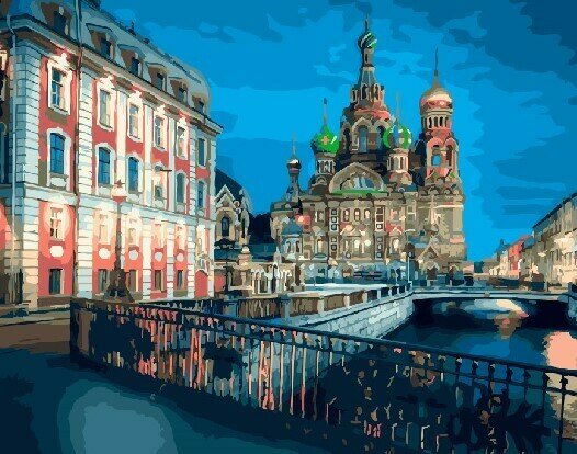 Картина по номерам ВанГогВоМне ZX 21808 Храм Спаса на крови. Санкт-Петербург 40х50 см