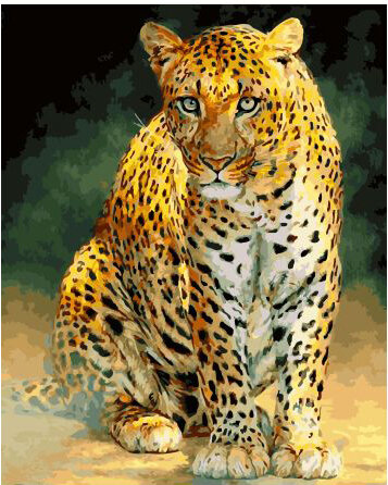 Картина по номерам ВанГогВоМне ZX 23062 Южноаравийский леопард 40х50 см