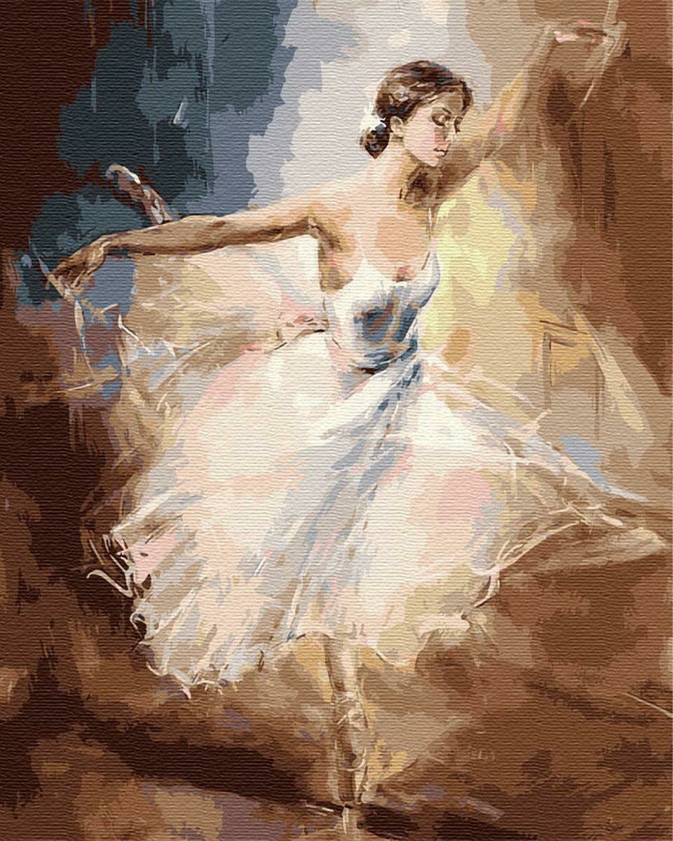Картины по номерам 40х50см "Балерина в танце" ВанГогВоМне, ZX 22383
