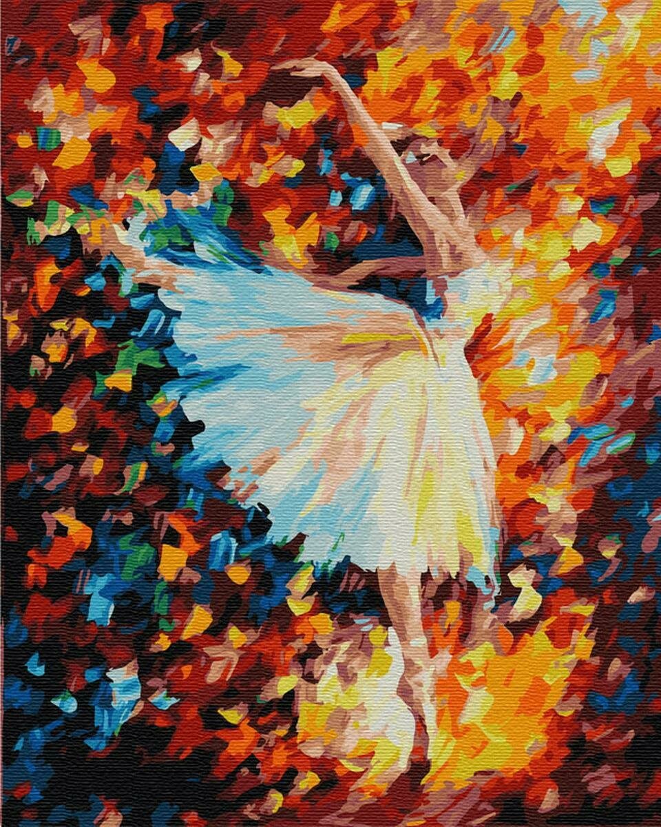 Картины по номерам 40х50см "Балерина в красках" ВанГогВоМне, ZX 22901