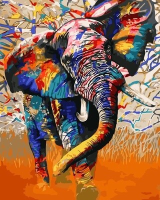 Картина по номерам, 40х50см Colibri Красочный слон, VA-1830
