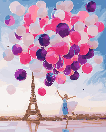 Картина по номерам ВанГогВоМне "Разноцветные шары" 40х50см