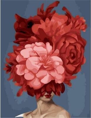 Картина по номерам Paintboy GX 37798 Девушка-цветок. Безудержная страсть 40х50см