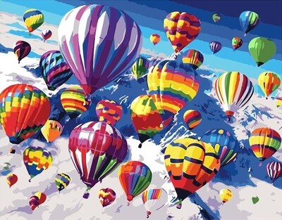 Картина по номерам Colibri "Воздушные шары в небе" 40х50см