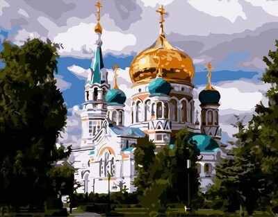 Картина по номерам Colibri "Православный храм" 40х50см