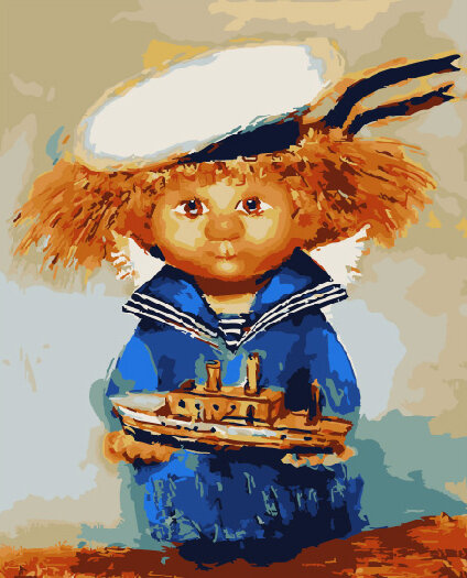 Картина по номерам ВанГогВоМне 40х50см "Ангел- морячок"