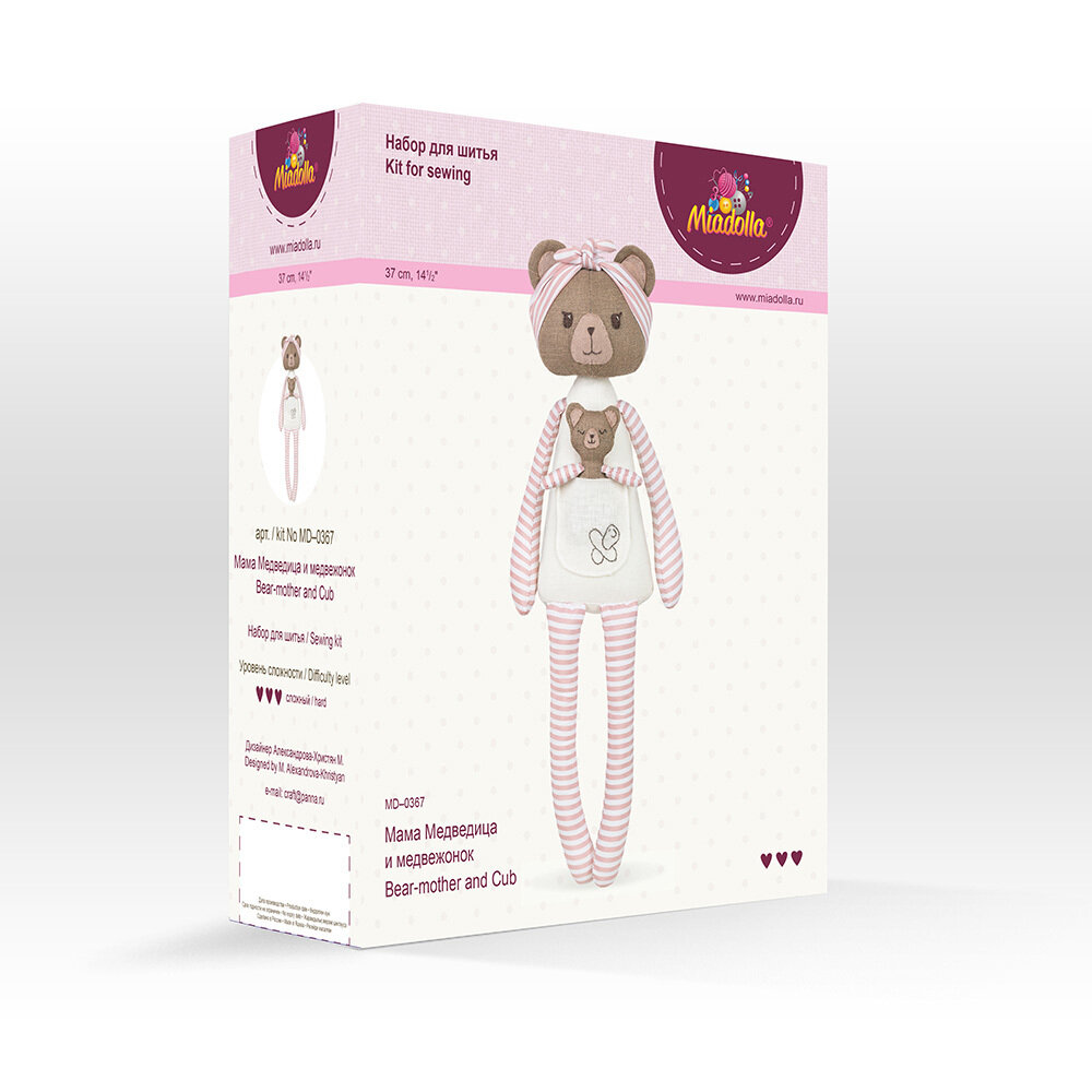 Набор для изготовления игрушки "Miadolla" MD-0367 Мама Медведица и медвежонок