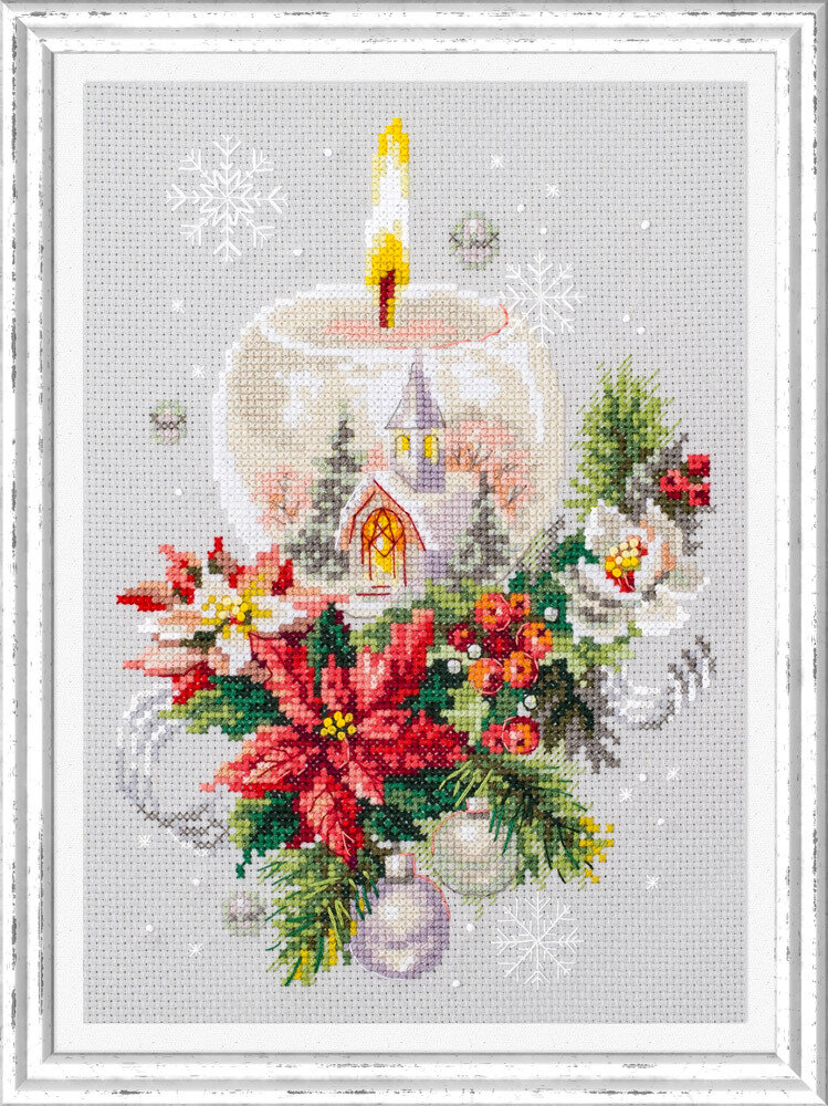 Набор для вышивания "Чудесная Игла" 100-231 "Рождественская свеча" 16х23см