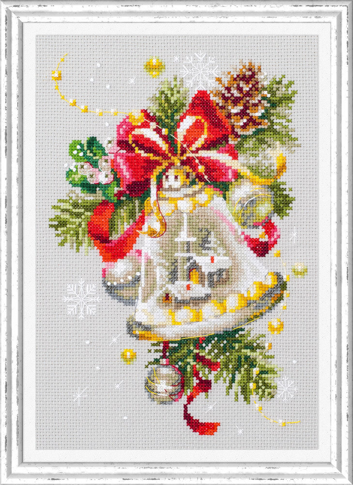 Набор для вышивания "Чудесная Игла" 100-232 "Рождественский колокольчик" 16х23см