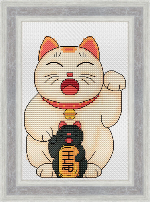 Набор для вышивания крестиком ЧУДО-ХОЛСТ "Кошка-9"  9,4х14,1 см