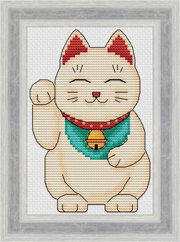 Набор для вышивания крестиком ЧУДО-ХОЛСТ "Кошка-12"  9х13,6 см
