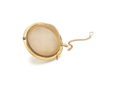 Tea Ball, 2.6" Marisol Gold Tea Ball, 2.6" Marisol Gold