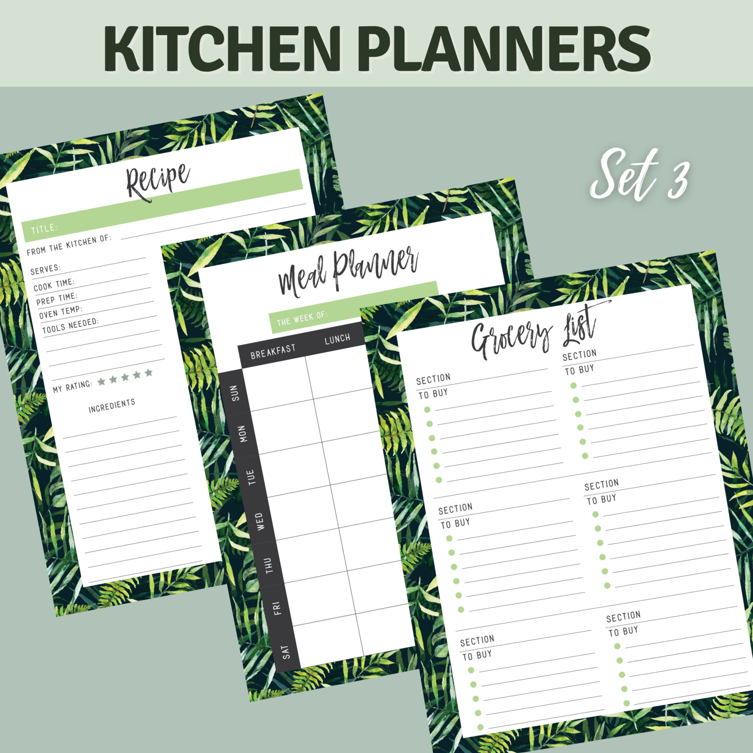 Tropical Kitchen Planner Bundle Set 3