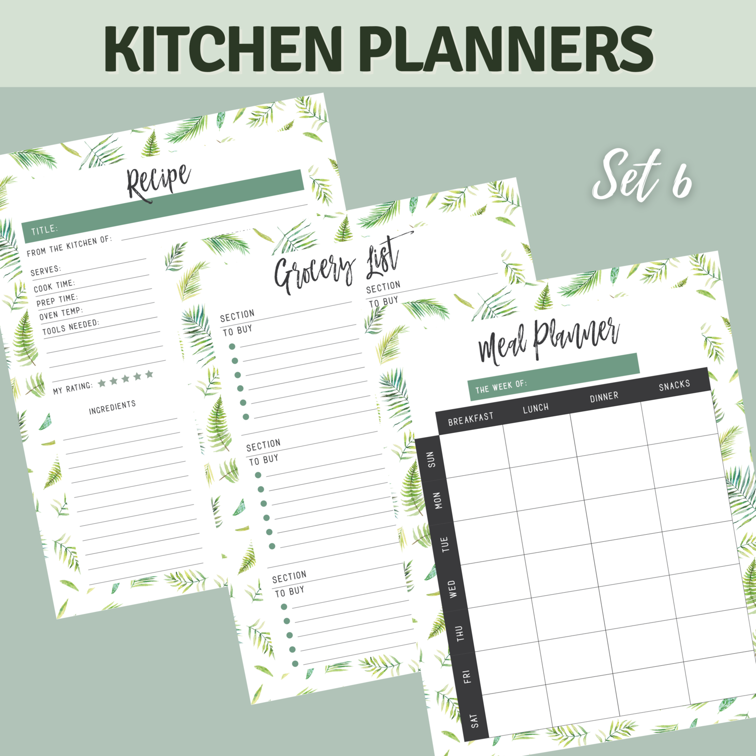 Tropical Kitchen Planner Bundle Set 6