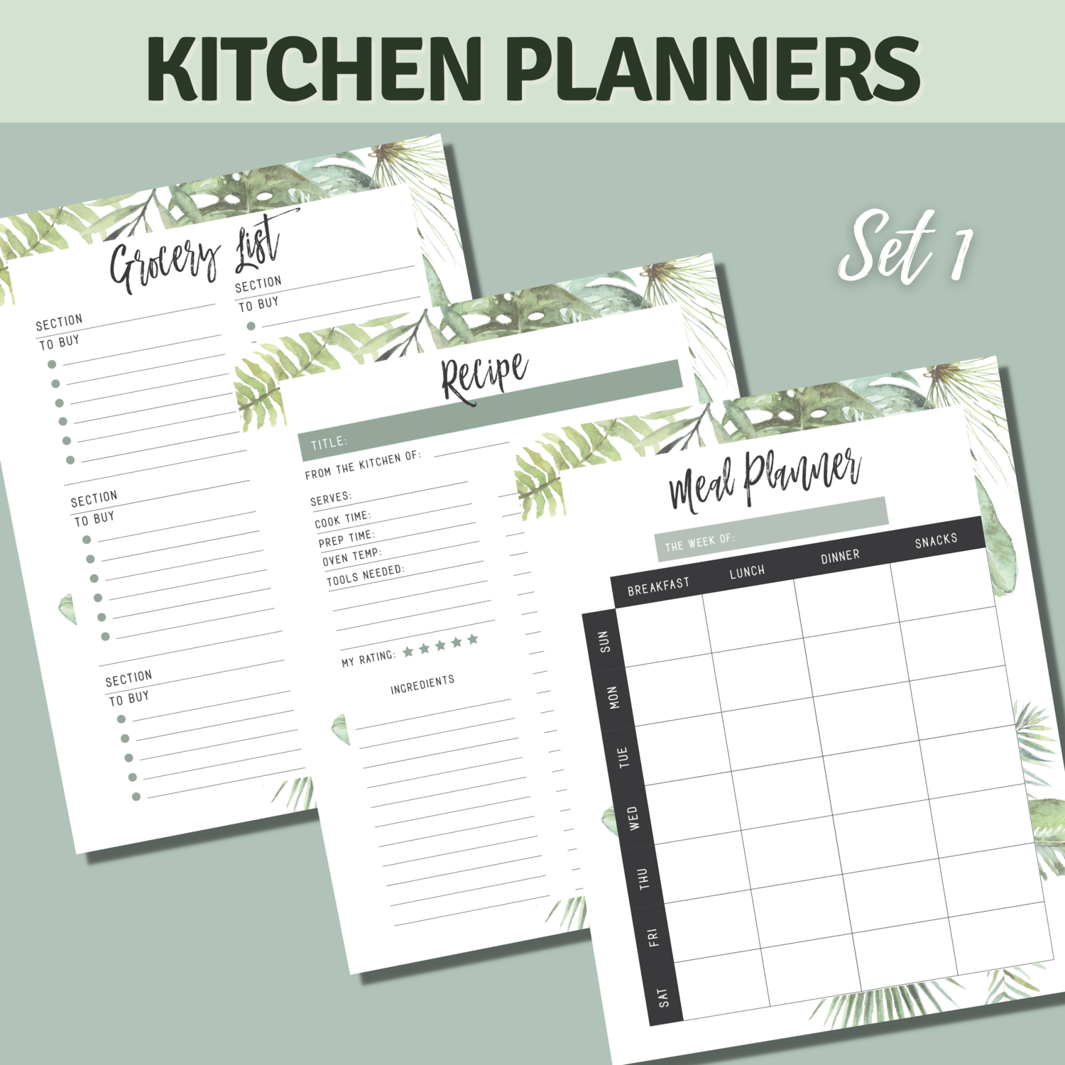 Tropical Kitchen Planner Bundle Set 1