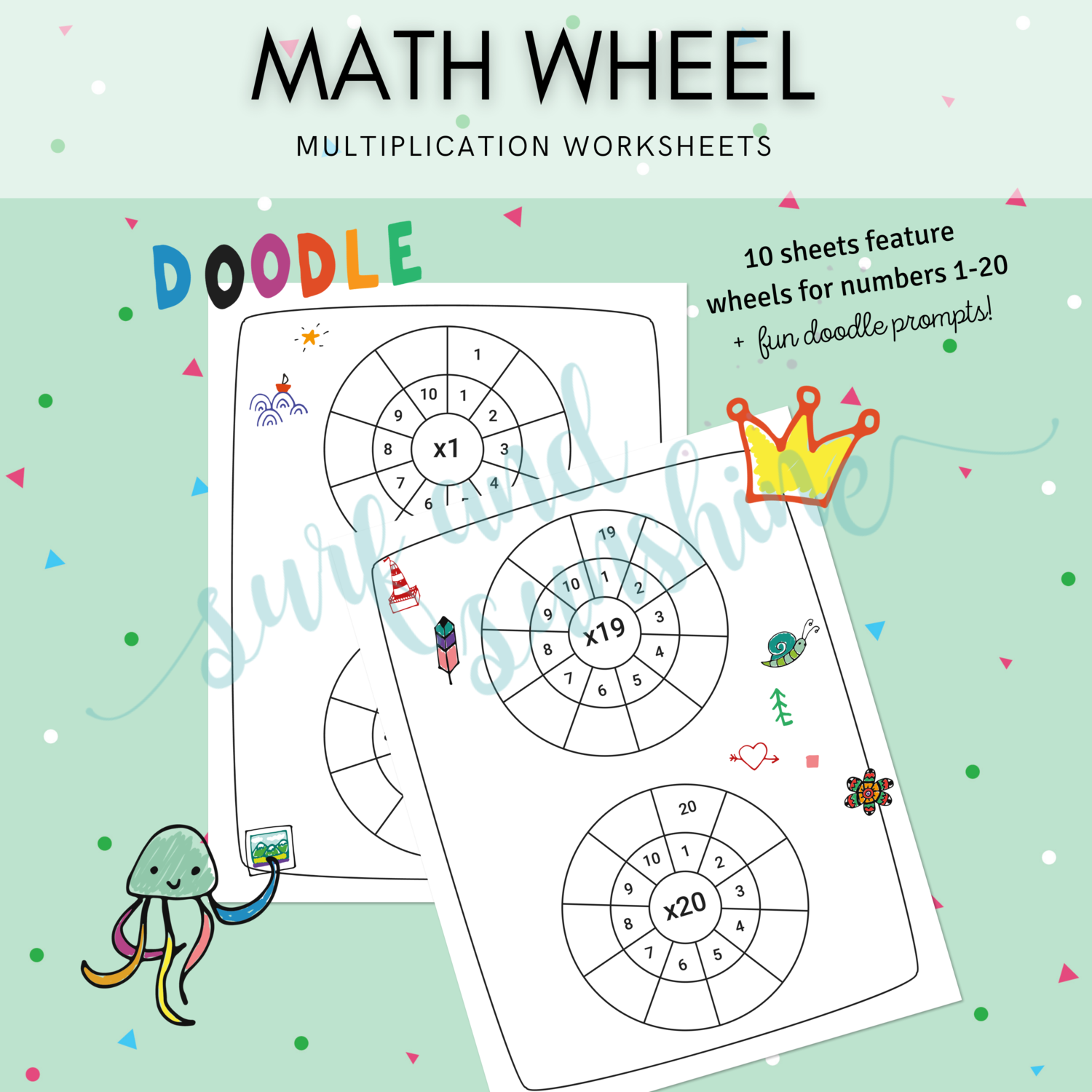 Math Wheel Multiplication Worksheets