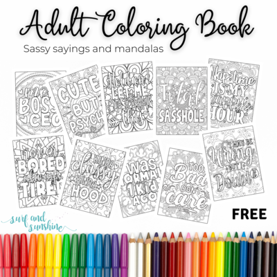 Sassy Quotes on Mandalas Adult Coloring Book