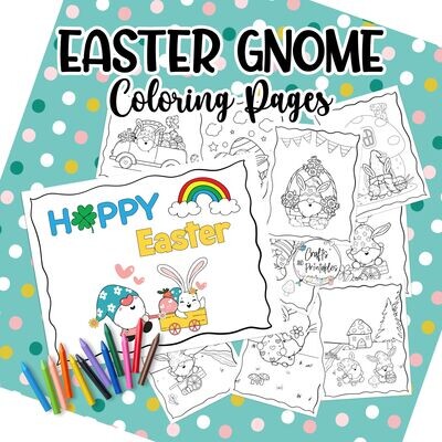 Easter Gnomes Free Coloring Pages
