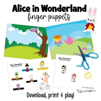 Free Printable Finger Puppets - Alice in Wonderland