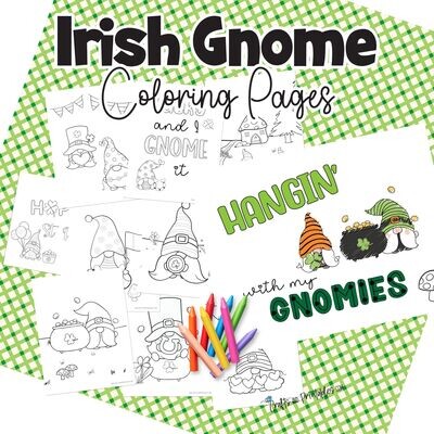 St. Patrick's Day Irish Gnomes Free Coloring Pages