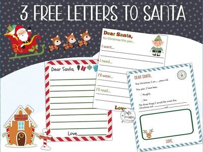 3 Free Letters to Santa Printables