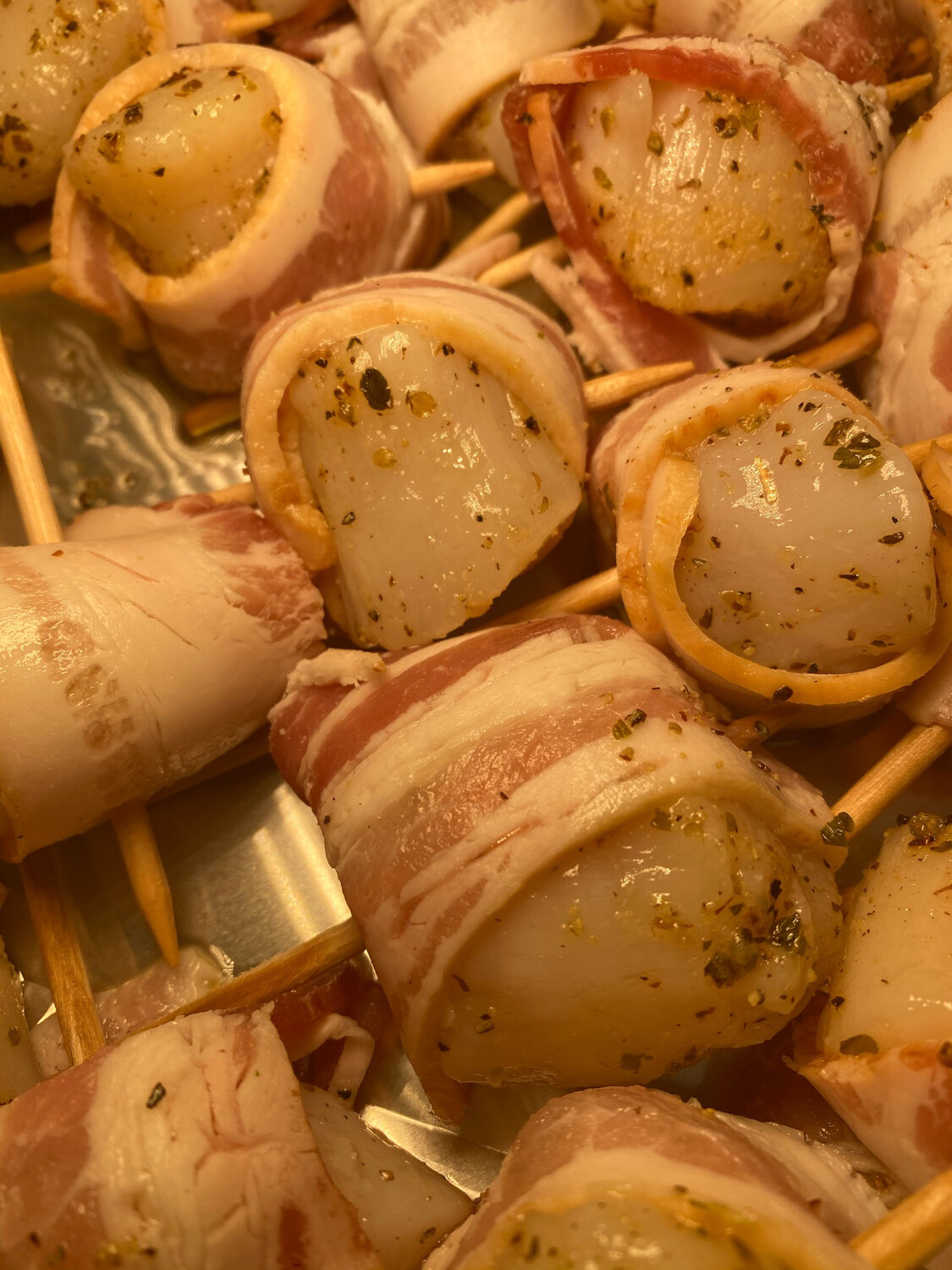 Marinated Sea Scallops Skewers