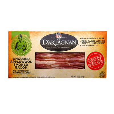 Uncured Applewood Smoked Bacon (D'artagnan)