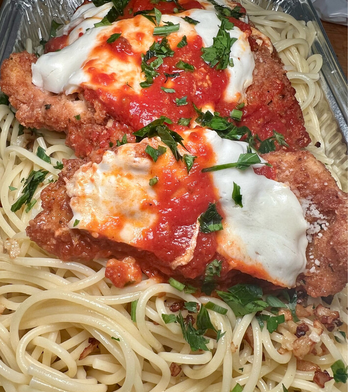 *Chicken Parmigiana Dinner