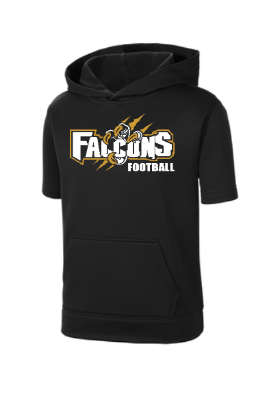 Falcon Football Sport-Tek® Sport-Wick® Fleece Short Sleeve Hooded Pullover