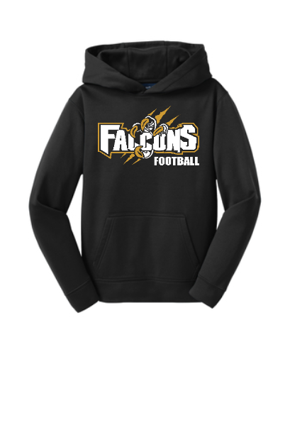 Falcon Football Sport-Tek® Sport-Wick® Fleece Hooded Pullover