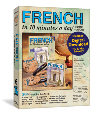 FRENCH in 10 minutes a day® AUDIO CD disks (set of six - CDs only) *b*