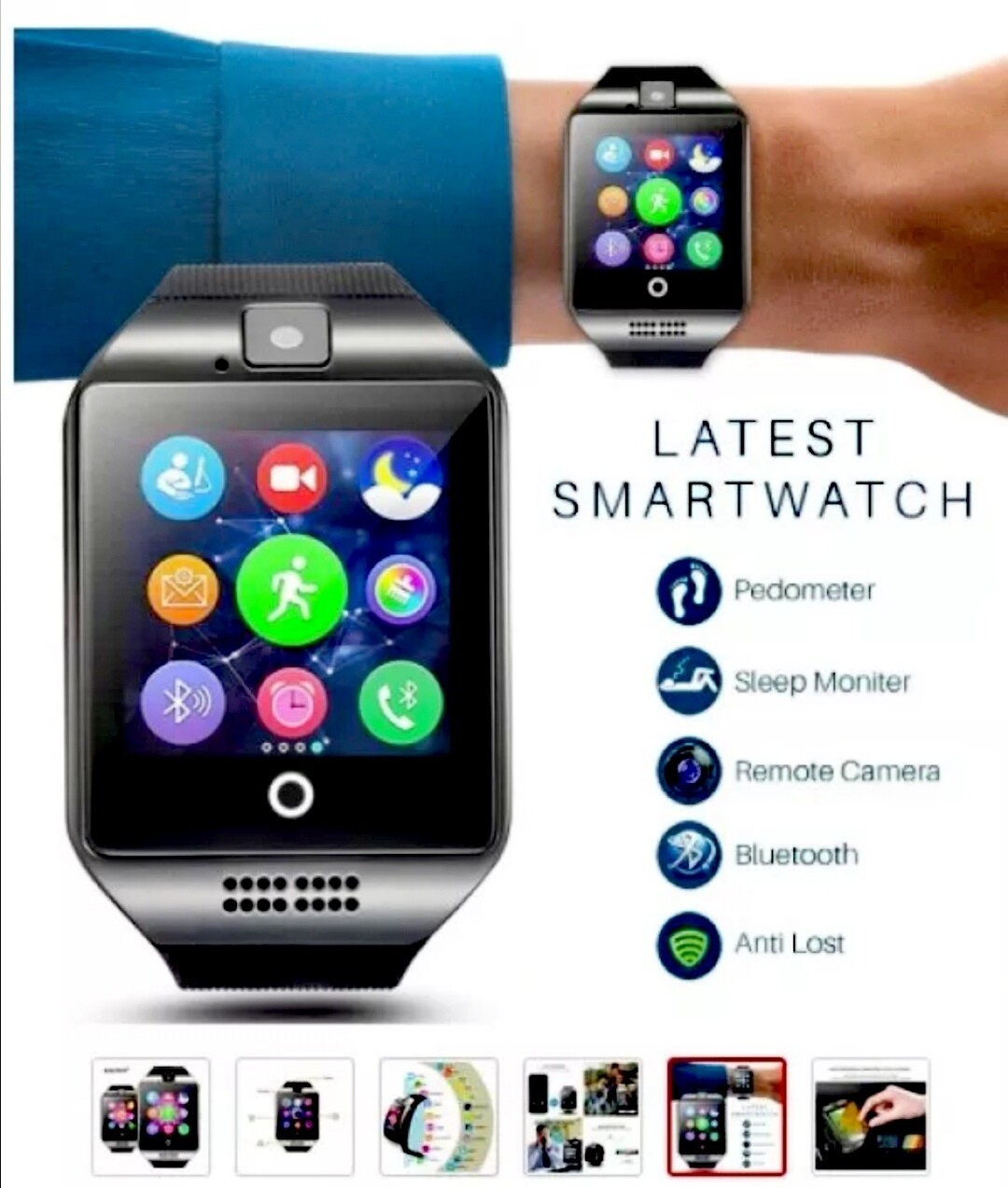 SuperSmart Top Apro q18 top fashionable Support NFC waterproof unisex sport watch sim android firmware download 2MP camera