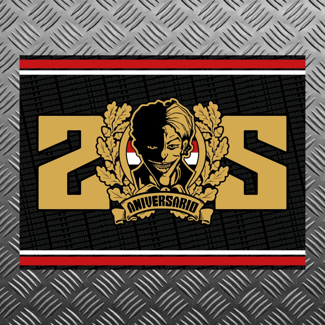 BANDERA 25 ANIVERSARIO SUPPORTERS MALLORCA
