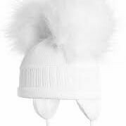 Satila TINDRA Double Fur Pom Hat White 1807W