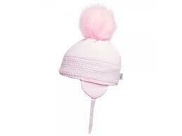 SATILA PINK DAISY FUR POM HAT 1817P
