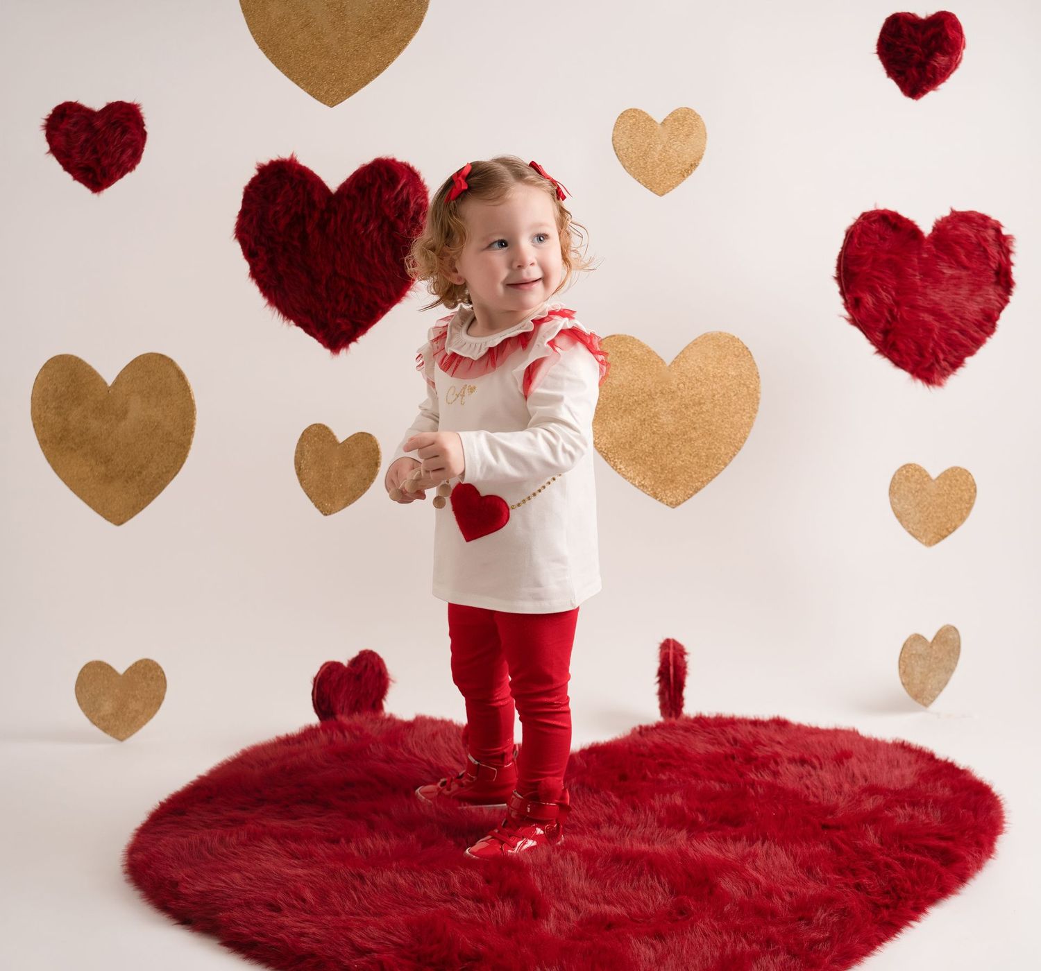 LITTLE A 'HOPE'  RED HANDBAG LEGGING SET 4405