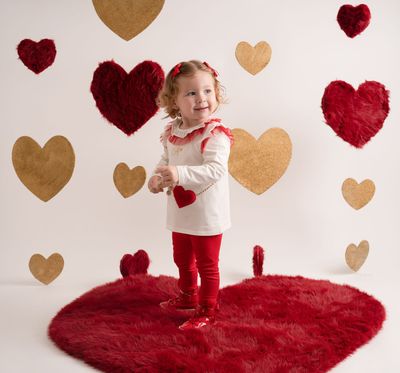 LITTLE A 'HOPE'  RED HANDBAG LEGGING SET 4405 LITTLE A 'HOPE'  RED HANDBAG LEGGING SET 4405