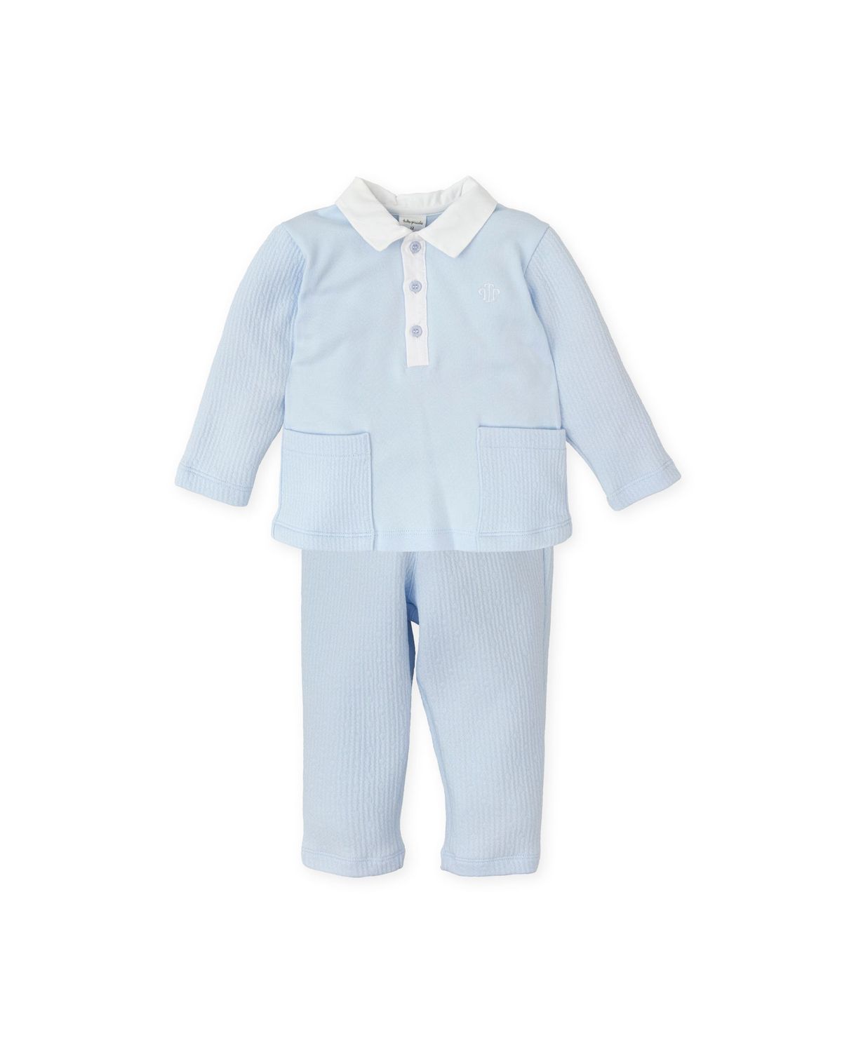 TUTTO PICCOLO PALE BLUE TWO PIECE TROUSER SET TP8683