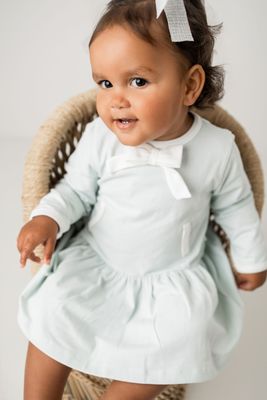 PASTELS & CO 'COLETTE' DUSKY BLUE DRESS PAS722G PASTELS & CO 'COLETTE' DUSKY BLUE DRESS PAS722G