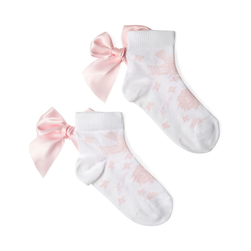ADEE 'CLEMINTINE' WHITE BOW ANKLE SOCKS AD1904 ADEE 'CLEMINTINE' WHITE BOW ANKLE SOCKS AD1904