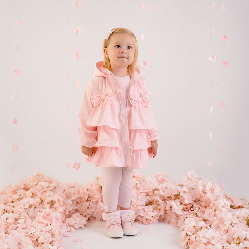 LITTLE A "ABBIE" PINK JACKET WITH BOWS LA5102