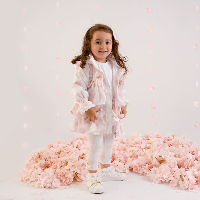 LITTLE A LITTLE A "ABBIE" WHITE BUNNY PRINT JACKET LA5101