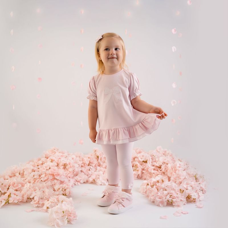 LITTLE A "AMBER" BOW LEGGING SET LA5106