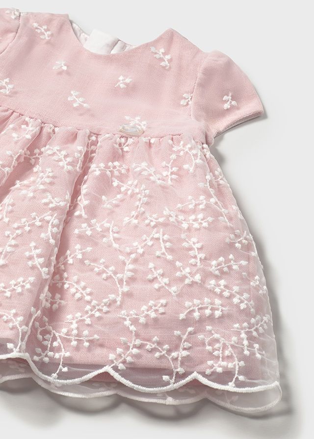 MAYORAL FANCY PALE PINK DRESS & PANT MAY1862