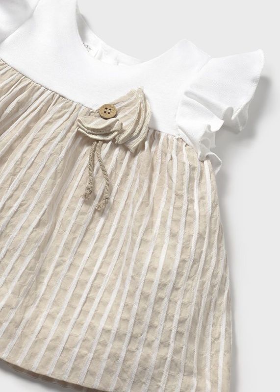 MAYORAL BEIGE AND WHITE DRESS & PANT SET MAY11845 MAYORAL BEIGE AND WHITE DRESS & PANT SET MAY11845