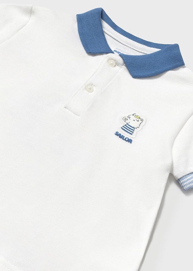 MAYORAL WHITE POLO  & LEMON SHORT SET MAY1108