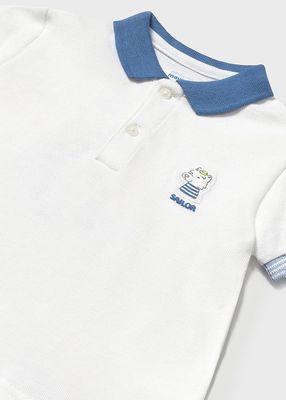 MAYORAL WHITE POLO & LEMON SHORT SET MAY1108 MAYORAL WHITE POLO & LEMON SHORT SET MAY1108