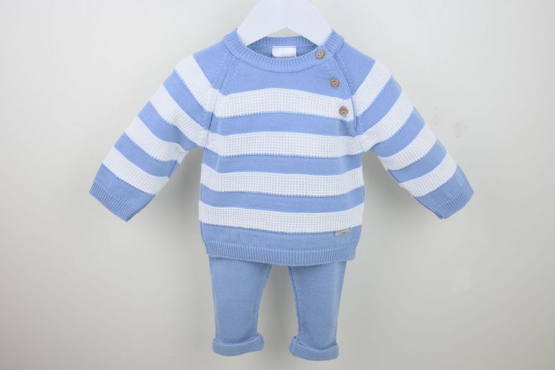 PEX 'FRANKIE' BLUE AND WHITE TWO PIECE TROUSER SET PEX548B